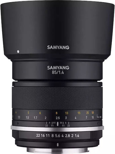 Samyang Cadru complet Obiectiv Foto 85mm F/1.4 IF UMC Asph Teleobiectiv pentru Montura Fujifilm X Black