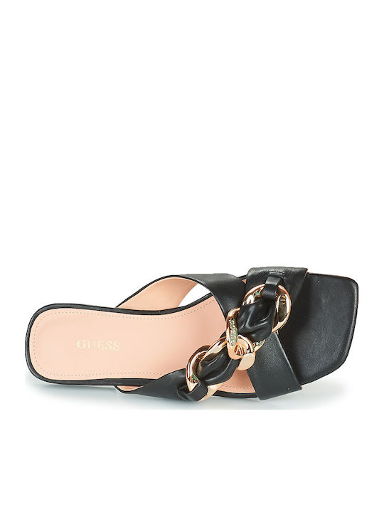 Sameya Leder Flache Sandalen für Damen in Schwarz Farbe