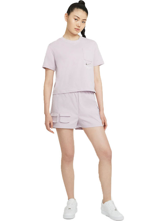 Swoosh Γυναικείο Oversized T-shirt Iced Lilac