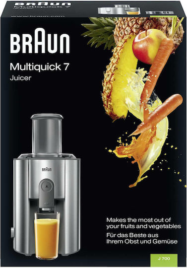 Braun Multiquick 7 J700 Αποχυμωτής 1000W Inox Ασημί