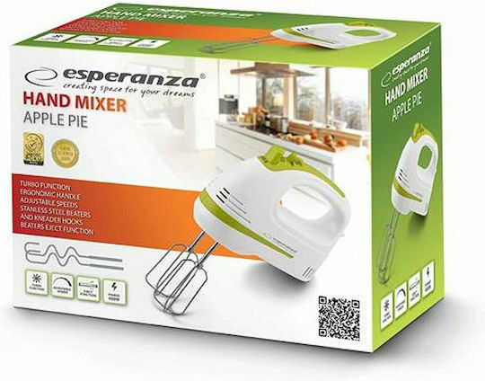 Esperanza Apple Pie EKM011 Миксер Ръчен 400W Зелен