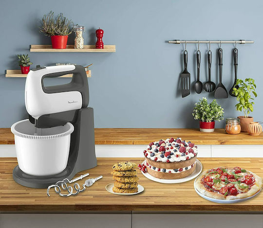 Moulinex Μίξερ με Πλαστικό Κάδο 2.5lt Λευκό 500W