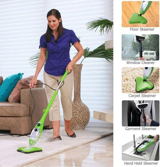 H2O Steam MOP x5 Steam Cleaner 3.5bar with Stick Handle