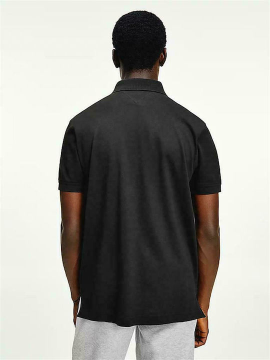 Tommy Hilfiger Ανδρική Μπλούζα Polo Κοντομάνικη Μαύρη