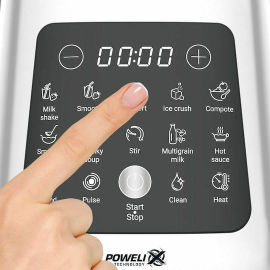 Moulinex Perfectmix Cook Μπλέντερ με Γυάλινη Κανάτα 2 lt 1400W Inox