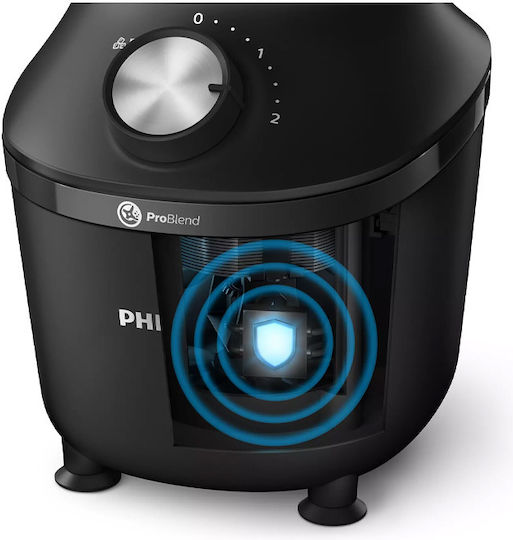 Philips 3000 Series Blender With Plastic Jug 1.25 L 600W Black