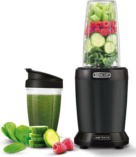 Sencor SNB 4303BK Nutri-Smoothie Blender with Tritan Jug 1 Litre 1000W Black