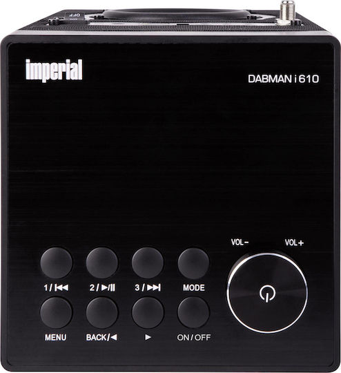 Imperial AV Dabman I600 Επιτραπέζιο Ραδιόφωνο Ρεύματος DAB+ με USB Μαύρο Black