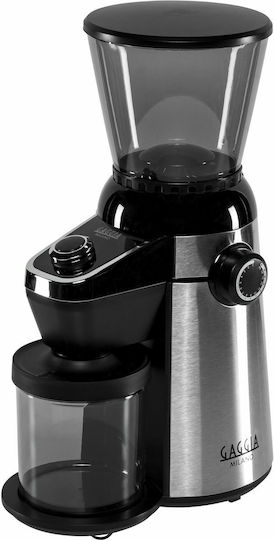 Gaggia Md 15 Electric Coffee Grinder 150W with 300g Capacity and 15 Grind Levels Silver