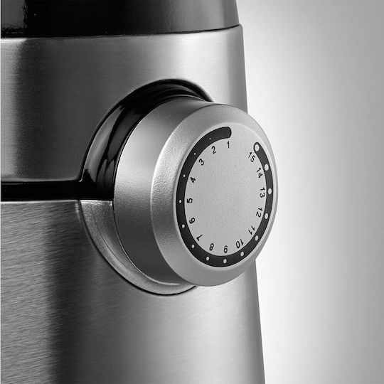 Gaggia Md 15 Electric Coffee Grinder 150W with 300g Capacity and 15 Grind Levels Silver