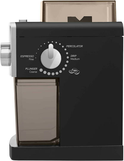 Sencor Ηλεκτρικός Μύλος Καφέ 110W με Χωρητικότητα 180gr και 17 Επίπεδα Άλεσης Μαύρος