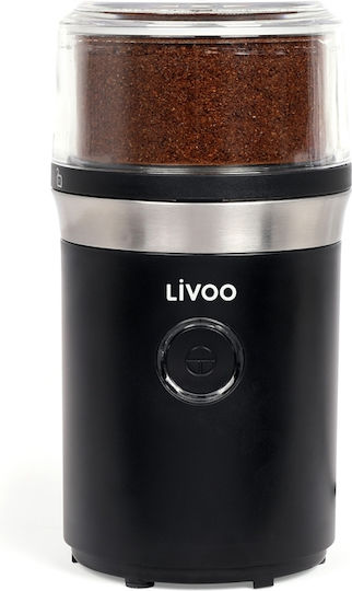 Livoo Ηλεκτρικός Μύλος Καφέ 210W με Χωρητικότητα 70gr Μαύρος