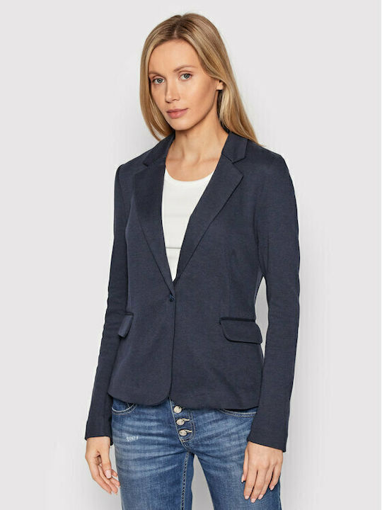 Vero Moda Julia Damen Mittellang Blazer Marineblau