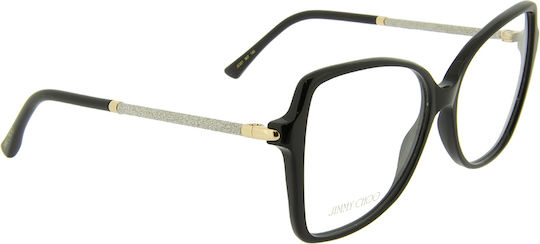 Jimmy Choo Damen Brillengestell mit Schmetterling Schwarz JC321 807