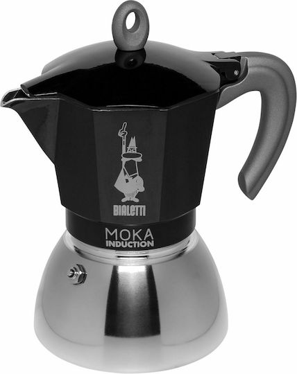 Bialetti Moka Induction 0.3L 0006936 Stovetop Espresso Pot 6 Cups Negru