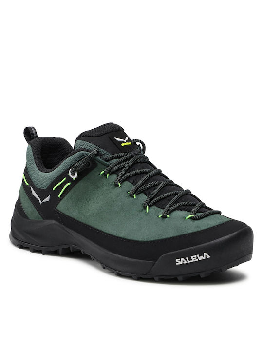 Salewa Wildfire Leather Ανδρικά Ορειβατικά Παπούτσια Πράσινα