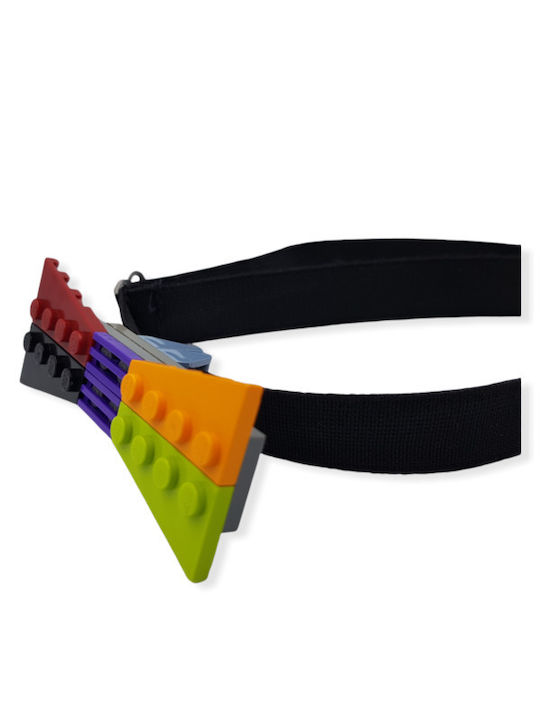 Small bow tie made of plastic blocks - Size: 8 x 3 cm - Colorful (No 2) (women's, men's, gifts for men)