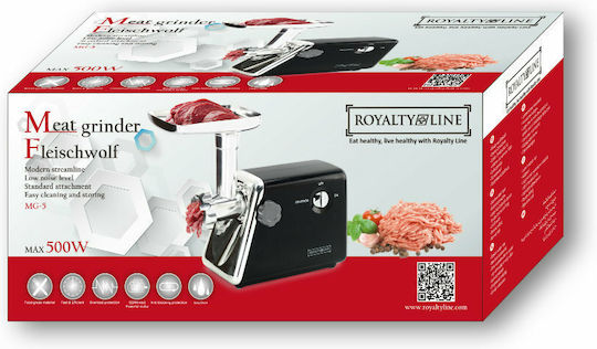 Royalty Line Μηχανή Άλεσης Κιμά 500W Μαύρη