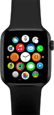 T55 Smartwatch mit Pulsmesser (Schwarz)