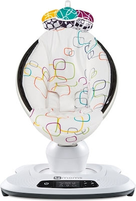 4moms Relax Μωρού Κούνια MamaRoo4 Plush White με Μουσική για Παιδί έως 11kg