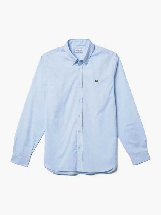 Long-sleeved Cotton Shirt Light Blue