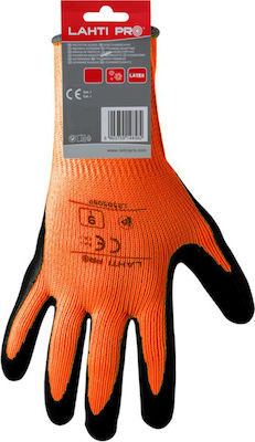 Lahti Pro L2508 Arbeitshandschuhe Kältebeständig Orange Latex/Polyester L250810K