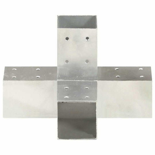 vidaXL Adaptor pentru Pergolă Galvanizat 7.1x7.1cm 4buc Figura X