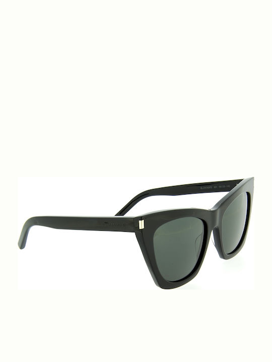 Ysl Kate Women's Sunglasses with Black Plastic Frame and Black Lens SL 214 001
