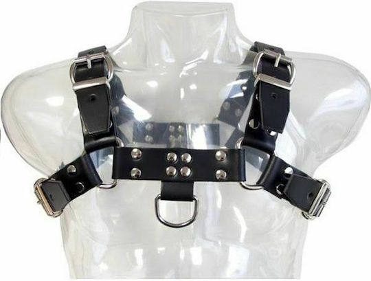 Leather Body Leather Chain Harness III Black