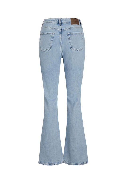 Turin High Waist Women's Jean Trousers Flared in Bootcut Fit Light Aged Denim