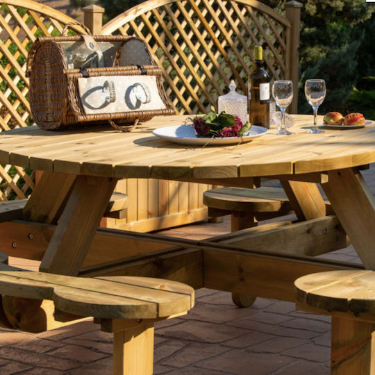 Wooden Masa pentru spații exterioare 246x246x82buc
