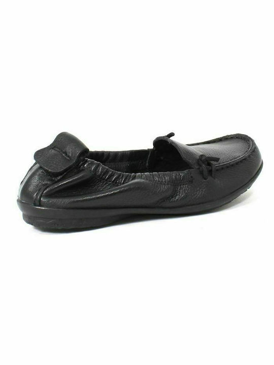 Black Leather Moccasin HUSH PUPPIES