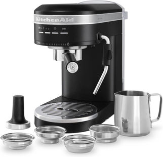 Kitchenaid 1470W Druck 15bar für Cappuccino Schwarz