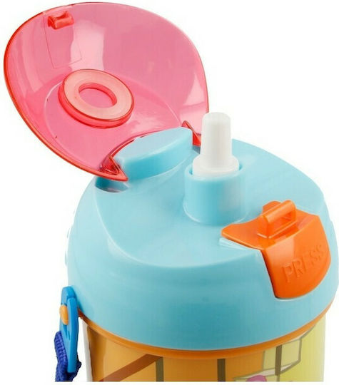 Stor Πέππα Το Γουρουνάκι Παιδικό Παγούρι Peppa Pig Πλαστικό με Καλαμάκι 450ml