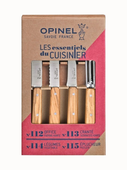 Opinel Les Essentiels Set Messer aus Edelstahl 002163 4Stück