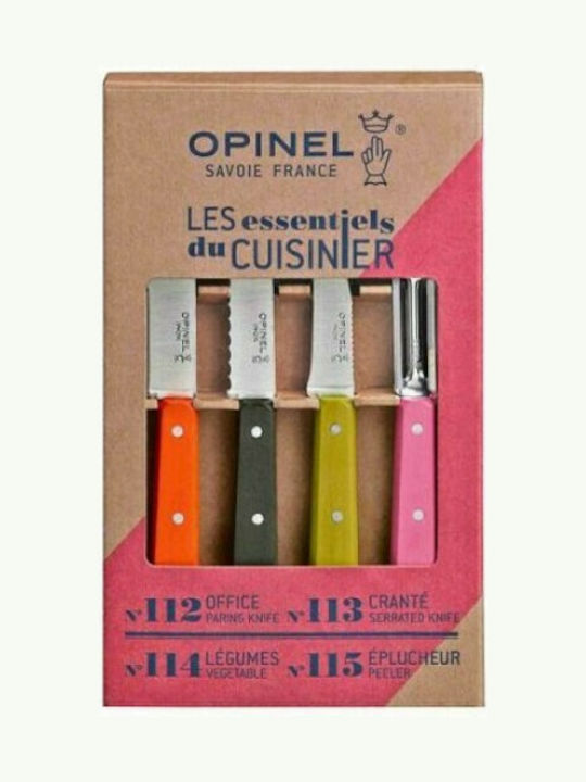 Opinel Les Essentiels Fifties Set Messer aus Edelstahl 001452 4Stück