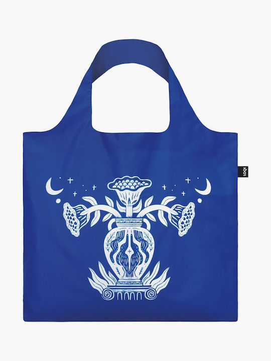 Loqi Mark Conlan - Looking Up Recycled Fabric Shopping Bag Blue