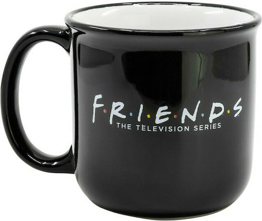Stor Friends Ceramic Mug Black 410ml Stor Friends Ceramic Mug Black 410ml