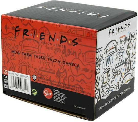 Stor Friends Κούπα Κεραμική Μαύρη 410ml
