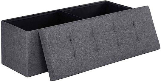 Songmics Bankhocker Mit Stauraum Stoff Grau 110x38x38cm