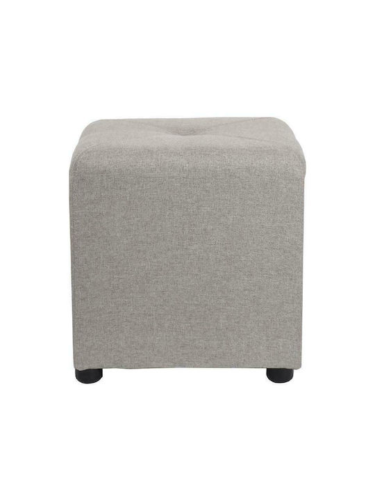 Stool For Living Room Upholstered with Fabric Dodi Beige 40x40x42cm