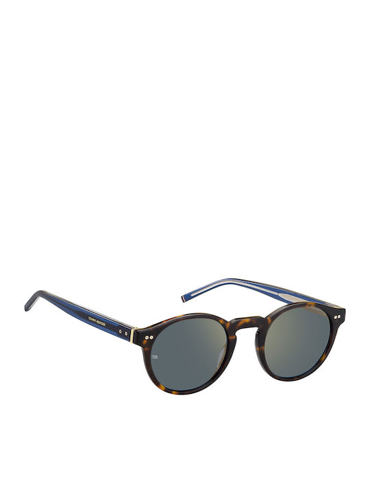 Tommy Hilfiger Men's Sunglasses with Brown Tartaruga Plastic Frame and Gold Mirror Lens TH1795/S 086/K1