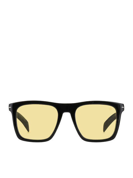 David Beckham Men's Sunglasses with Black Plastic Frame and Brown Lens DB 7000/S 807/UK