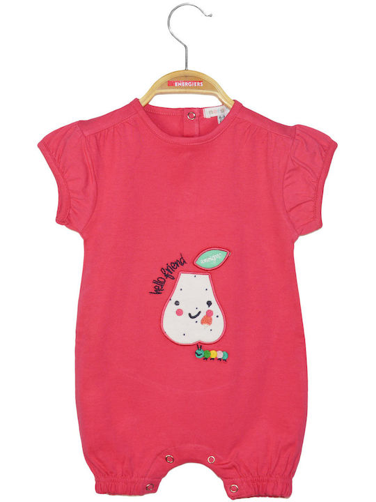 Energiers Baby Bodysuit Set Short-Sleeved Coral