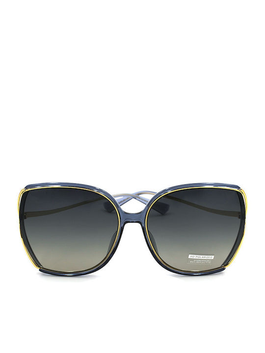 Bolon Damen Sonnenbrille mit Gray Metall Gestell und Gray Verlaufsfarbe Linse BL6076C70
