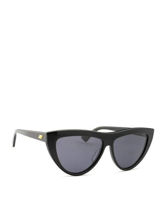 Bottega Veneta Women's Sunglasses with Black Plastic Frame and Black Lens BV1018S 001