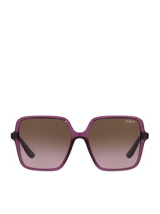 Vogue Women's Sunglasses with Purple Plastic Frame and Brown Gradient Lens VO5352S 2761/68