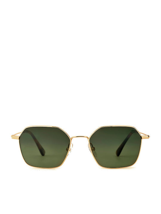Etnia Barcelona Hudson Unisex Γυαλιά Ηλίου με Χρυσό Μεταλλικό Σκελετό και Πράσινο Ντεγκραντέ Φακό