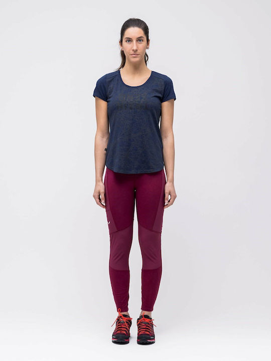 Alpine Hemp Print Γυναικείο T-shirt Μπλε