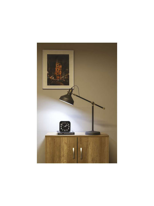 Emos Harry Office Lamp with Foldable Arm in Gray Color